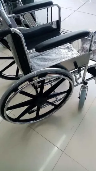 Fauteuil roulant manuel en alliage d'aluminium, accoudoir pliable léger, entièrement ou partiellement incliné