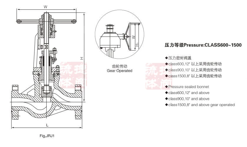 Cast Steel DN50 Pn40 Globe Valve Wtih Handwheel Operation